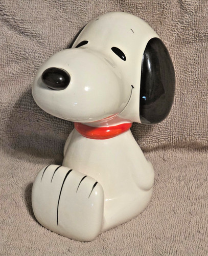 Vintage snoopy bank - bank, -peanuts