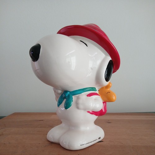 Retro snoopy piggy bank - snoopy, with